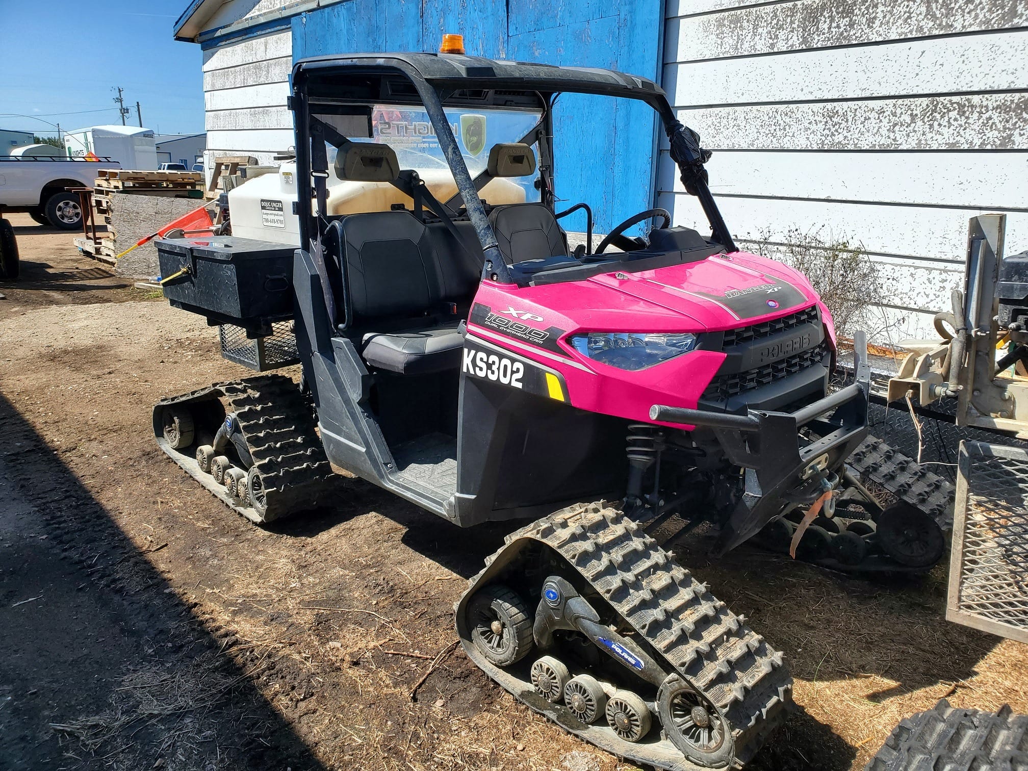 Pink Ranger Campaign Pink Tractor used to transport Knights!